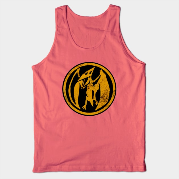 Vintage Pink Ranger Logo Tank Top by mighty corps studio